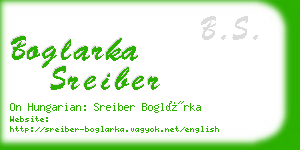 boglarka sreiber business card